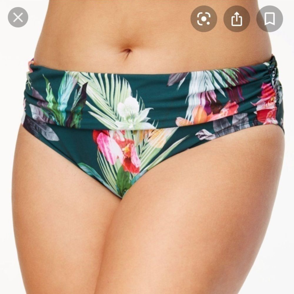 NWT La Blanca Floral Banded Jungle Bikini Bottoms
